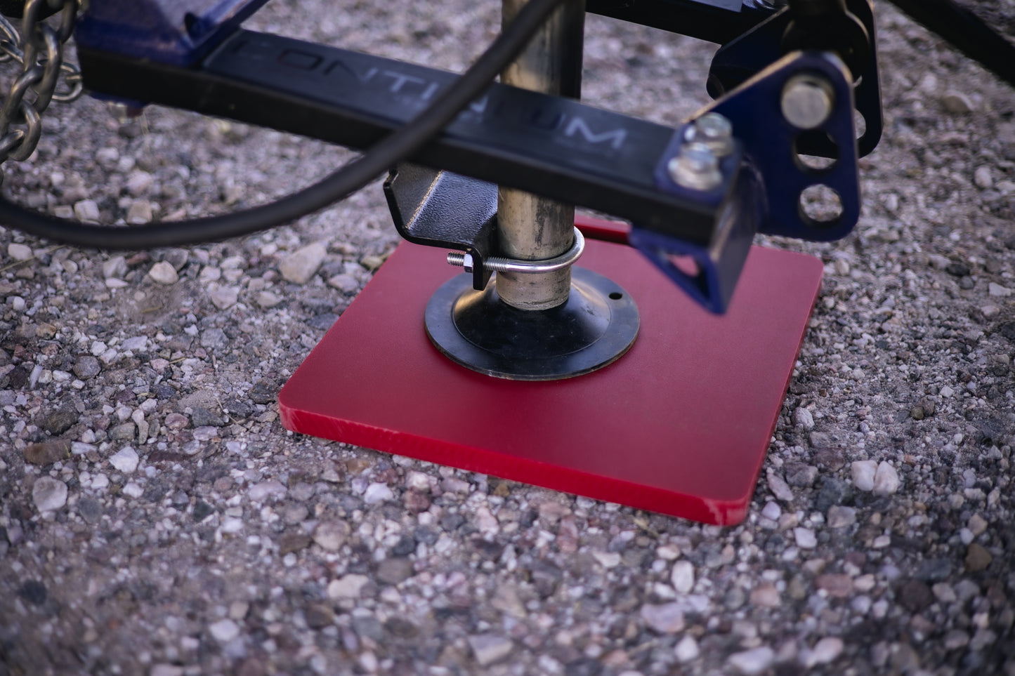 TerraPad™ Ultra on gravel underneath front tongue jack