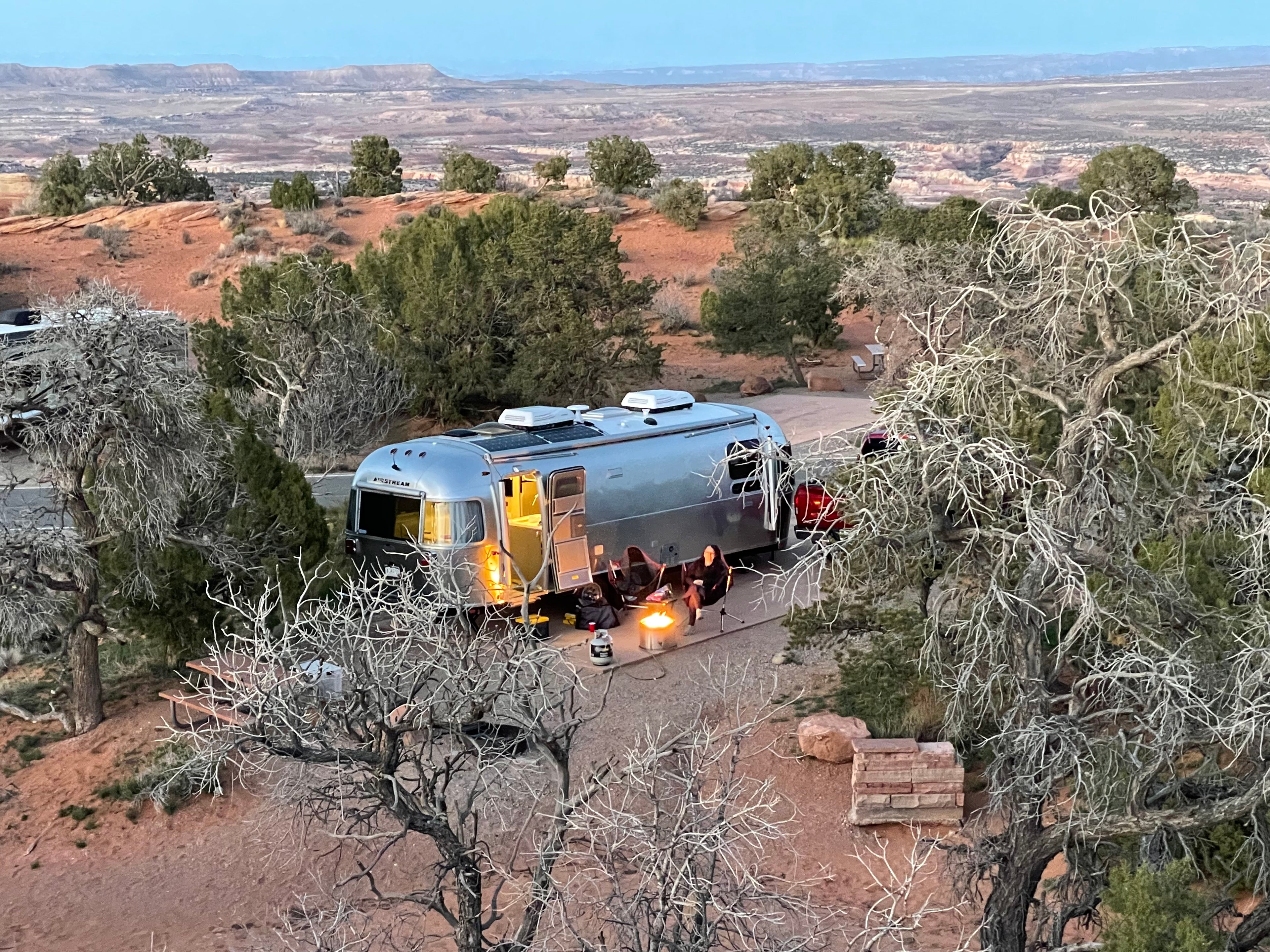 Airstream® living in desert with trees